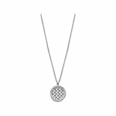 Collier Lotus Historique en acier et oxydes de zirconium