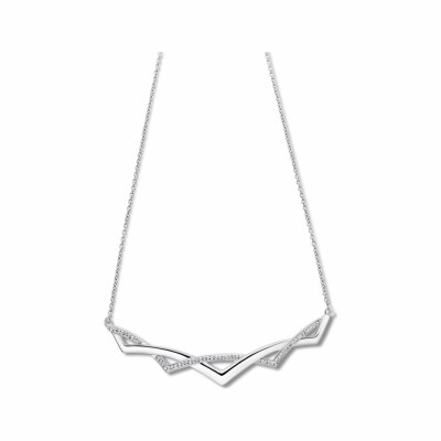 Collier Lotus Style Historique en acier et oxydes de zirconium