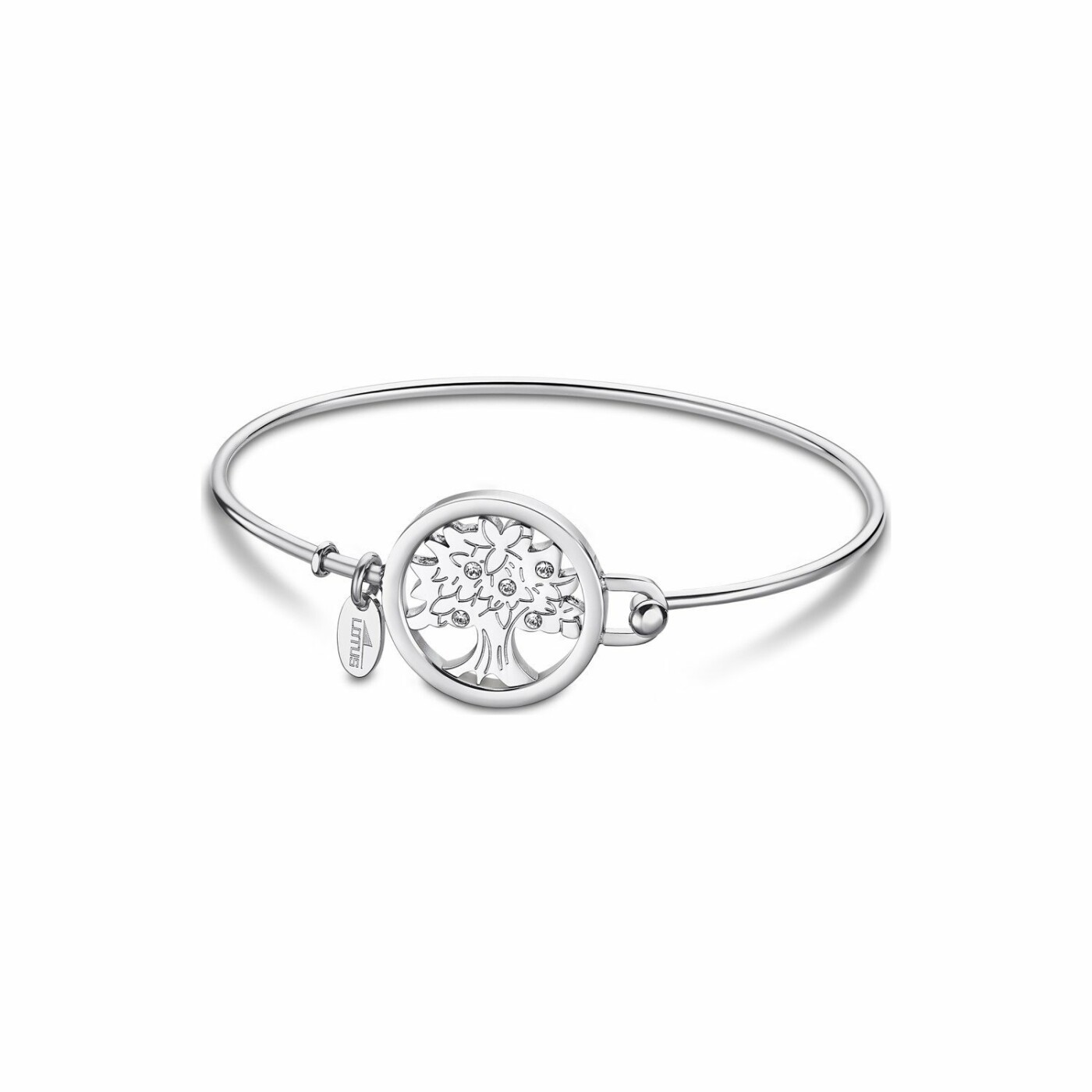 Bracelet Lotus Style Millennial en acier et oxydes de zirconium