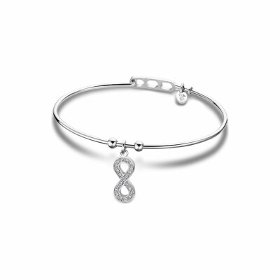 Bracelet Lotus Style Millennial en acier et oxydes de zirconium