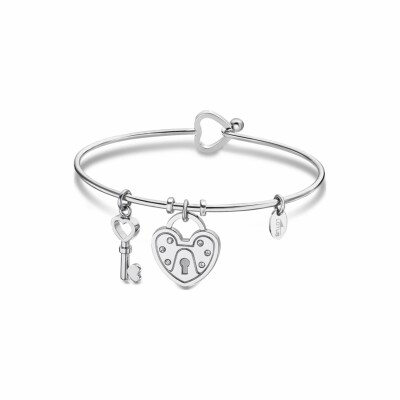 Bracelet Lotus Historique en acier et oxyde de zirconium
