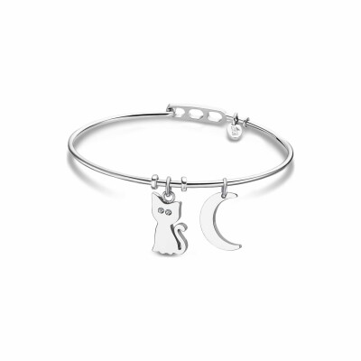 Bracelet Lotus Style Millennial en acier et oxydes de zirconium