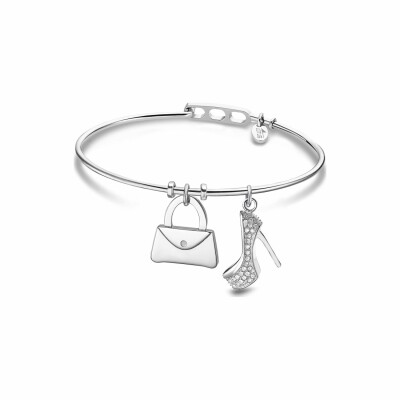 Bracelet Lotus Style Millennial en acier et oxydes de zirconium
