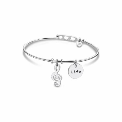 Bracelet Lotus Style Millennial en acier et oxydes de zirconium