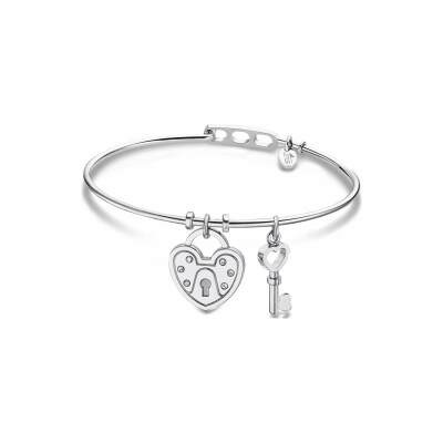 Bracelet Lotus Style Millennial en acier et oxydes de zirconium