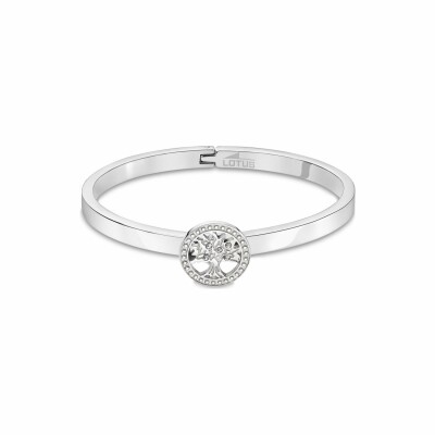 Bracelet Lotus Rainbow en acier et oxydes de zirconium