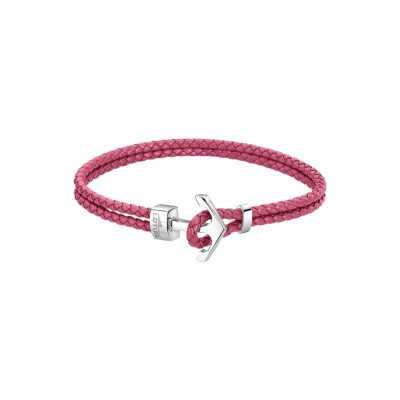 Bracelet Lotus Urban Woman en acier et cuir