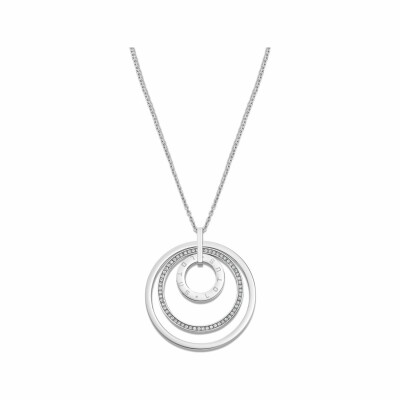 Collier Lotus Style Urban Woman en acier et oxydes de zirconium