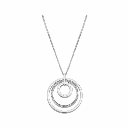 Collier Lotus Style Urban Woman en acier et oxydes de zirconium