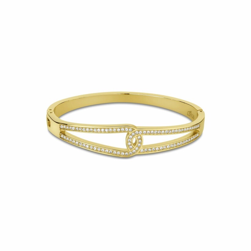 Bracelet Lotus Style Bliss en métal doré et oxydes de zirconium