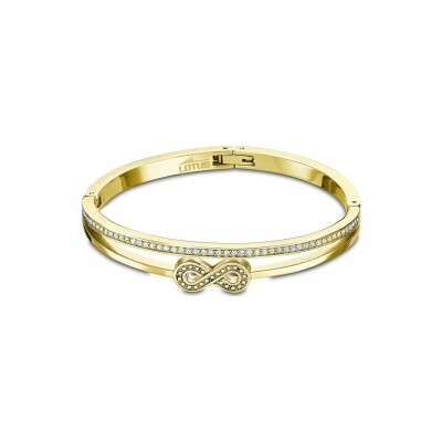 Bracelet Lotus Bliss Infini en plaqué or et oxydes de zirconium