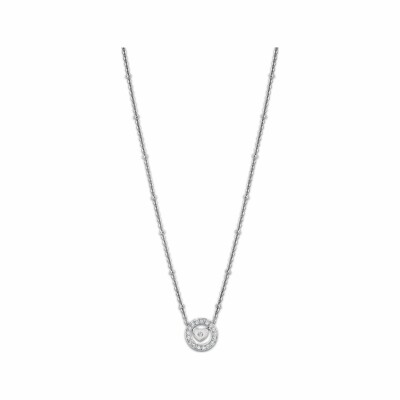 Collier Lotus Style Bliss en acier et oxydes de zirconium