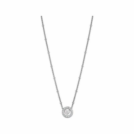 Collier Lotus Style Bliss en acier et oxydes de zirconium