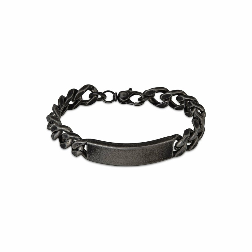 Bracelet Lotus Men In Black en acier noir