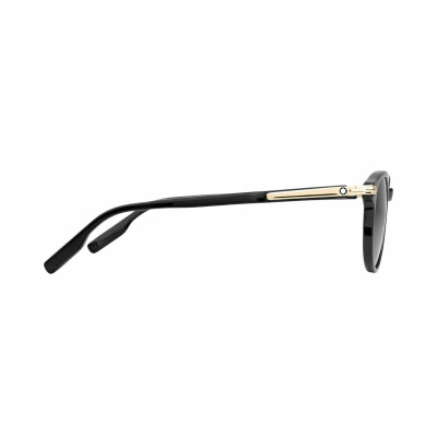 Lunettes de soleil Montblanc carrées à monture en acétate noire