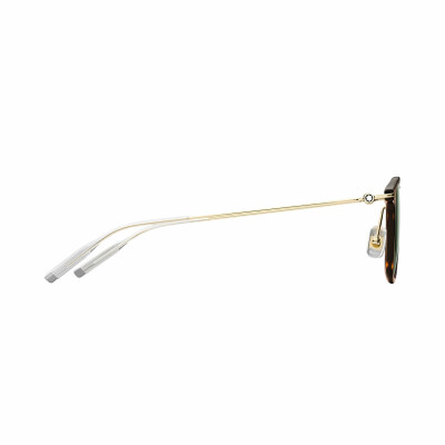 Lunettes de soleil Montblanc rondes à monture injectée couleur Havane