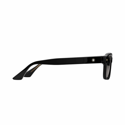 Lunettes de soleil Montblanc rectangulaires à monture en acétate noire