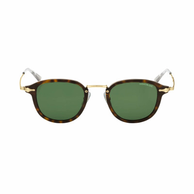 Lunettes de soleil Montblanc rondes à monture injectée couleur Havane