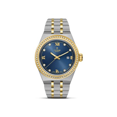 Montre TUDOR Royal boîtier en acier, 28 mm, cadran bleu