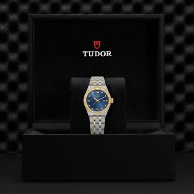 Montre TUDOR Royal boîtier en acier, 28 mm, cadran bleu