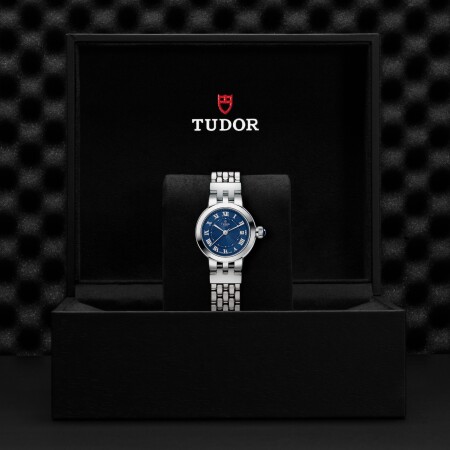 Montre TUDOR Clair de Rose, boîtier en acier, 26 mm, cadran bleu