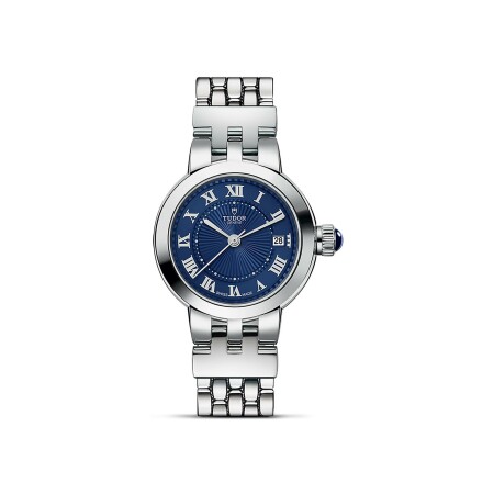 Montre TUDOR Clair de Rose, boîtier en acier, 26 mm, cadran bleu