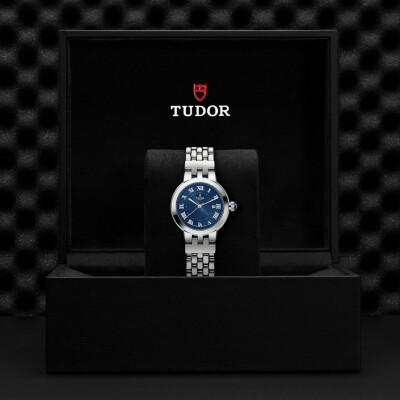 TUDOR Clair de Rose watch, 30mm steel case, blue dial