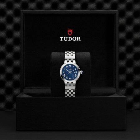 Montre TUDOR Clair de Rose, boîtier en acier, 30 mm, cadran bleu