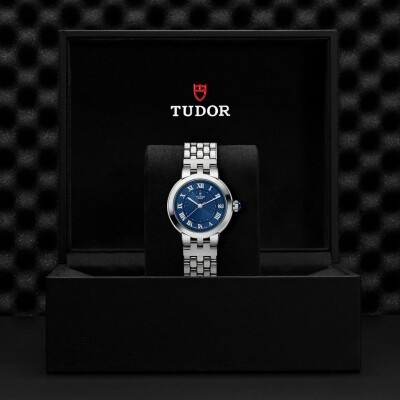 TUDOR Clair de Rose watch, 34mm steel case, blue dial