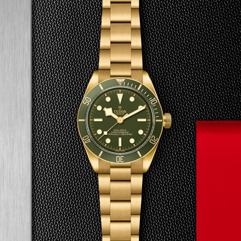 Black Bay 58 18K watch, 39mm yellow gold case, yellow gold bracelet