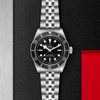 Montre TUDOR Black Bay, boîtier en acier, 41 mm, bracelet en acier