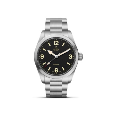 Montre TUDOR Ranger boîtier en acier, 36 mm, cadran bombé noir