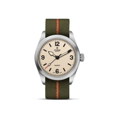 Montre TUDOR Ranger boîtier en acier, 36 mm, cadran bombé beige