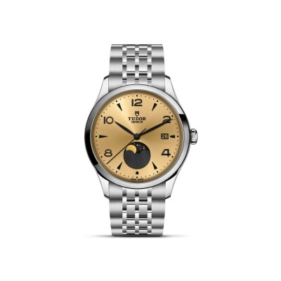 TUDOR 1926 Luna watch 39mm steel case, Moon phase indicator