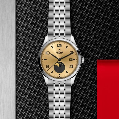 TUDOR 1926 Luna watch 39mm steel case, Moon phase indicator