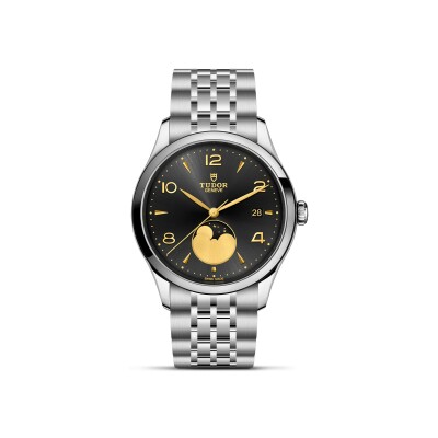 TUDOR 1926 Luna watch 39mm steel case, Moon phase indicator