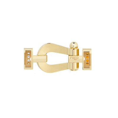 Manille FRED Force 10 Moyen Modèle en or jaune, diamants et pierres de couleur #FREDxRolandGarros