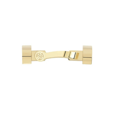 FRED Force 10 buckle, medium model, yellow gold with orange sapphires #FREDxrolandgarros