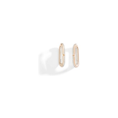 Boucles d'oreilles Vhernier Mon Jeu en or rose et diamants