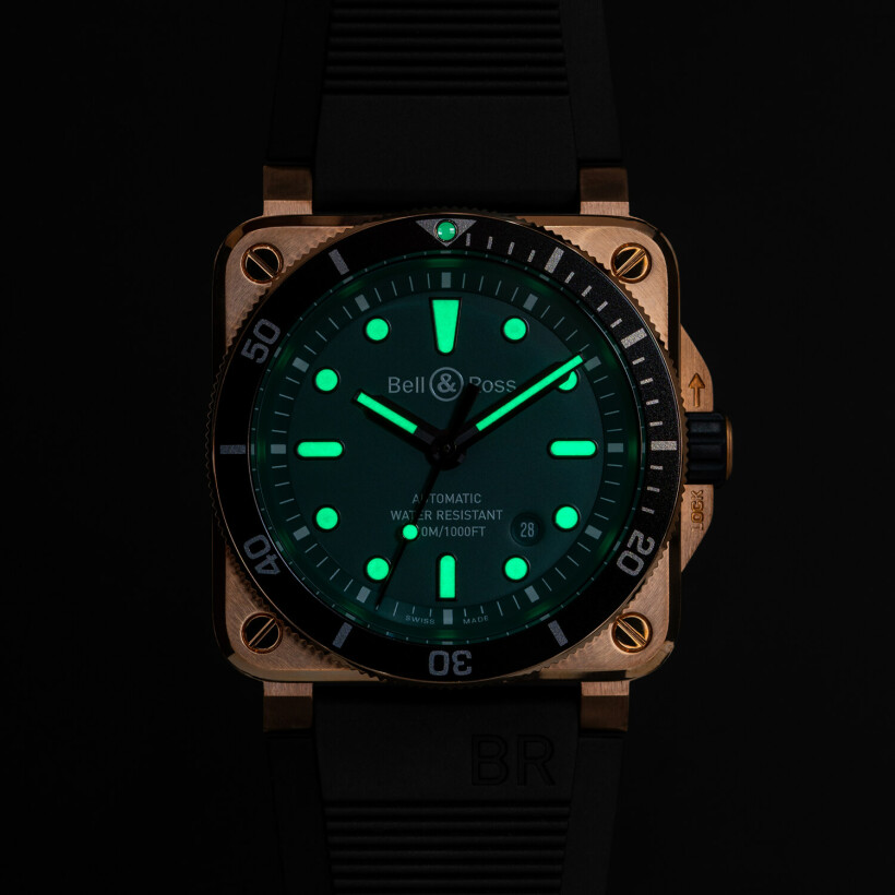 Montre Bell & Ross BR 03-92 Diver Black and Green Bronze