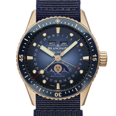 Montre Blancpain Fifty Fathoms Bathyscaphe Quantième Complet Phases de Lune