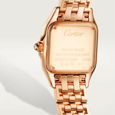 Panthère de Cartier watch Small model, quartz movement, rose gold, diamonds