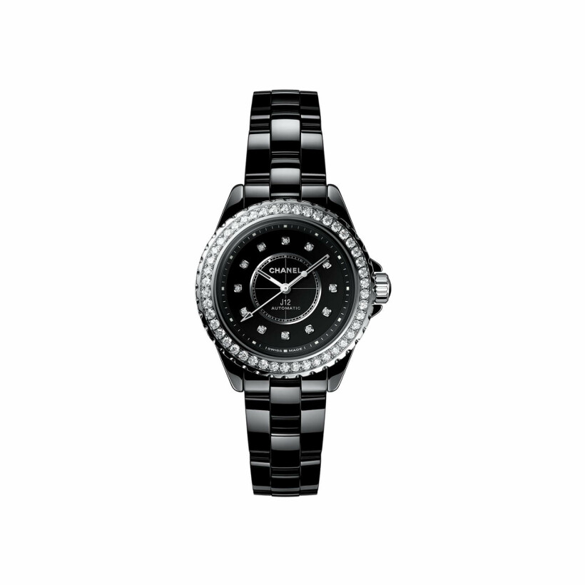 Montre CHANEL J12 Lunette de Diamants Calibre 12.2, 33mm