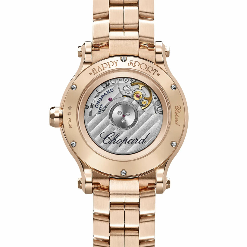 Chopard Happy Sport  33mm ethical rose gold and diamonds 275378-5009 watch