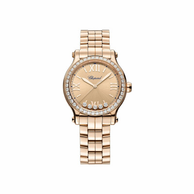 Chopard Happy Sport  33mm ethical rose gold and diamonds 275378-5009 watch