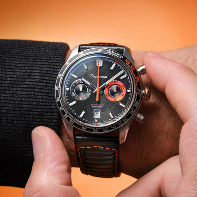 Montre Depancel Allure Chronographe Automatique - Black Tangerine - Édition Limitée