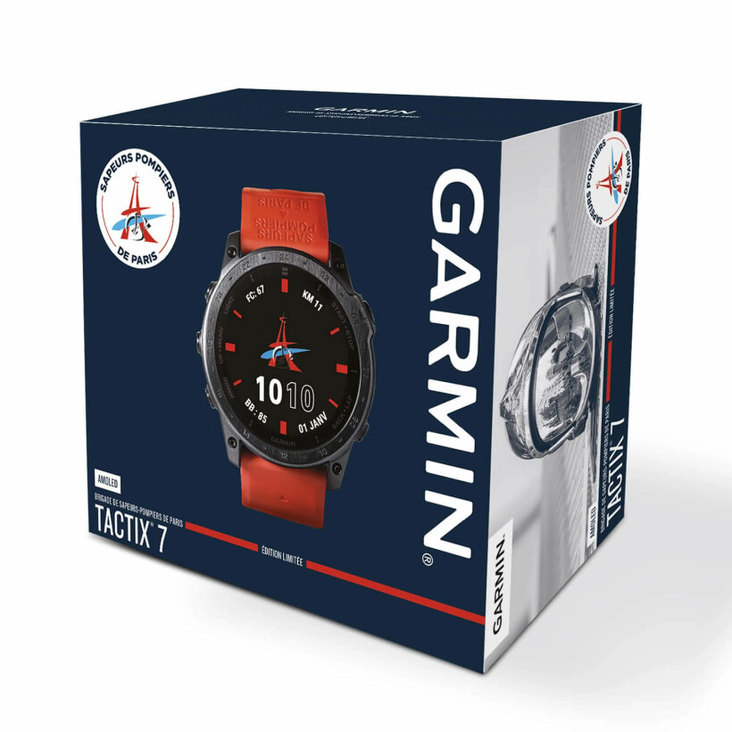 Montre Garmin Tactix 7 AMOLED Édition Limitée Sapeurs Pompiers de Paris 010-02931-0A