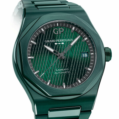 Montre Girard-Perregaux Laureato 42mm Green Ceramic Aston Martin Édition Limitée