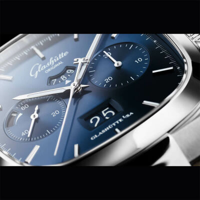 Montre Glashütte Original Vintage Seventies Chronographe Date Panorama