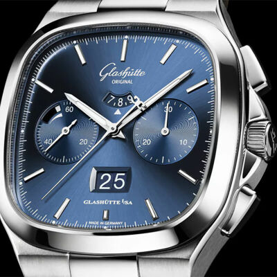 Montre Glashütte Original Vintage Seventies Chronographe Date Panorama